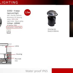 โคมไฟฝั่งพื้นLED 1.5Wไฟออก4ทาง220VTSPราคาส่งราคาถูก