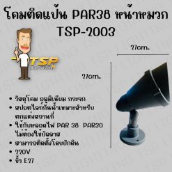 TSP-2003 โคมติดแป้น PAR38 หน้าหมวก