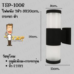 TSP-1006โคมไฟผนัง2หัวกระจกบอดี้สีดำ