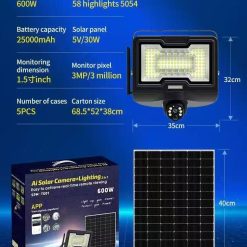 สปอตไลท์กล้องวงจรปิดโซลาร์เซลล์LED TSP