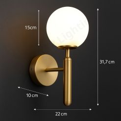 Alternative view of โคมไฟติดผนังสไตล์โมเดิร์นแก้วกลมTSP