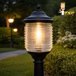 อะไหล่โป้ะแก้วโคมไฟสนามลายเส้นTSP